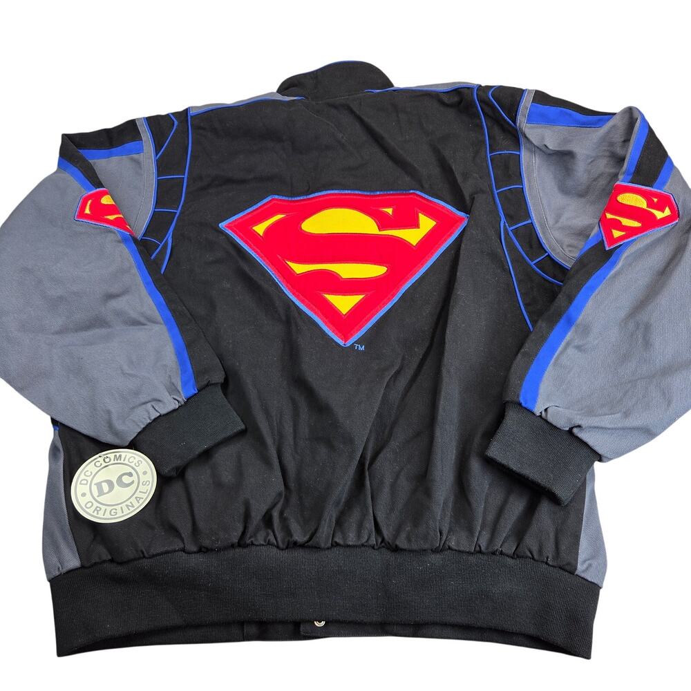 JH Design Superman DC Comics Racing Jacket Mens 3XL Embroidered NWT